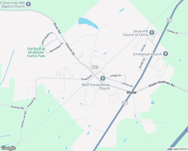 map of restaurants, bars, coffee shops, grocery stores, and more near in Wade