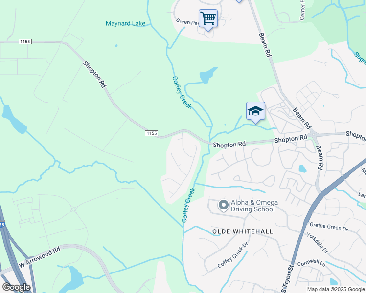 map of restaurants, bars, coffee shops, grocery stores, and more near 6901 Ayrshire Glen Pl in Charlotte