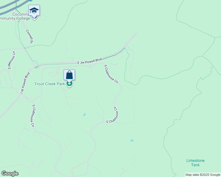 map of restaurants, bars, coffee shops, grocery stores, and more near 2618 East Buena Vista Court in Flagstaff