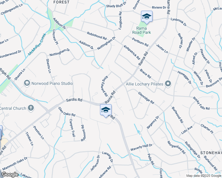 map of restaurants, bars, coffee shops, grocery stores, and more near 5910 Grosner Place in Charlotte