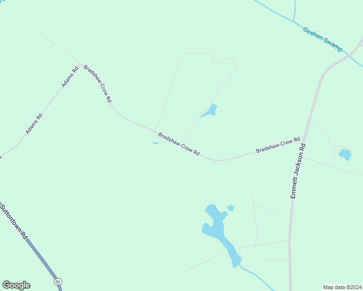 map of restaurants, bars, coffee shops, grocery stores, and more near Bradshaw-Crow Road in Duplin County