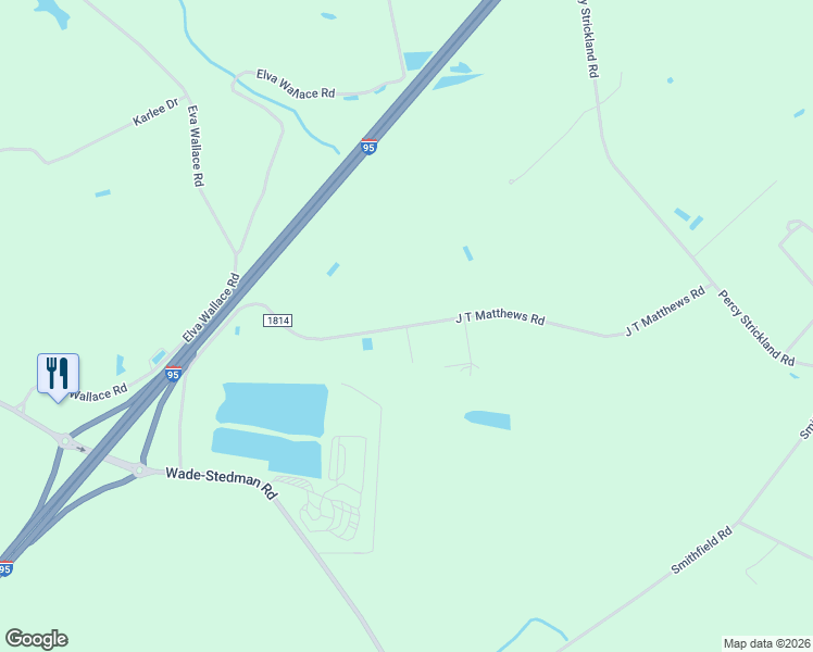 map of restaurants, bars, coffee shops, grocery stores, and more near 4838 J T Matthews Road in Godwin