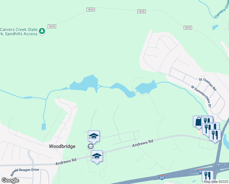 map of restaurants, bars, coffee shops, grocery stores, and more near 3791 Glencourse Way in Fayetteville