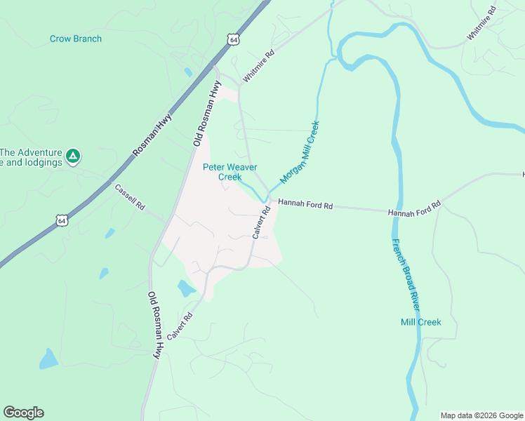 map of restaurants, bars, coffee shops, grocery stores, and more near 605 Calvert Road in Brevard