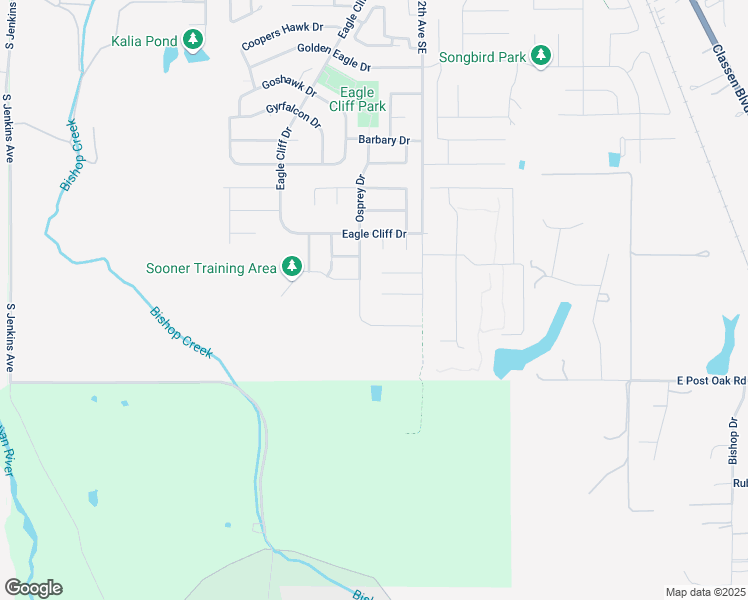 map of restaurants, bars, coffee shops, grocery stores, and more near 1102 Prairie Dunes Ct in Norman