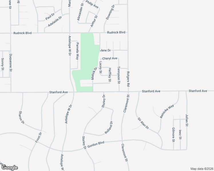 map of restaurants, bars, coffee shops, grocery stores, and more near La Habra Avenue in California City