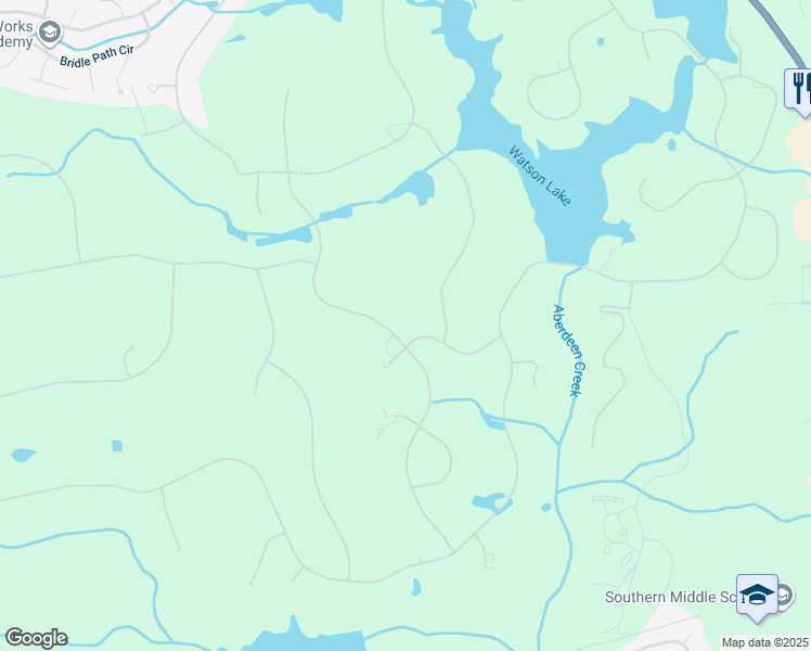 map of restaurants, bars, coffee shops, grocery stores, and more near 120 Bel Air Drive in Pinehurst