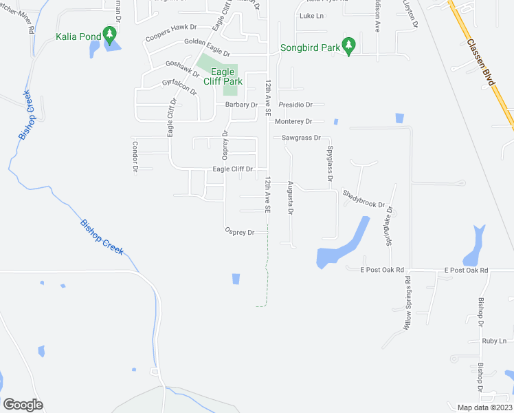 map of restaurants, bars, coffee shops, grocery stores, and more near 1131 Praire Dunes Court in Norman