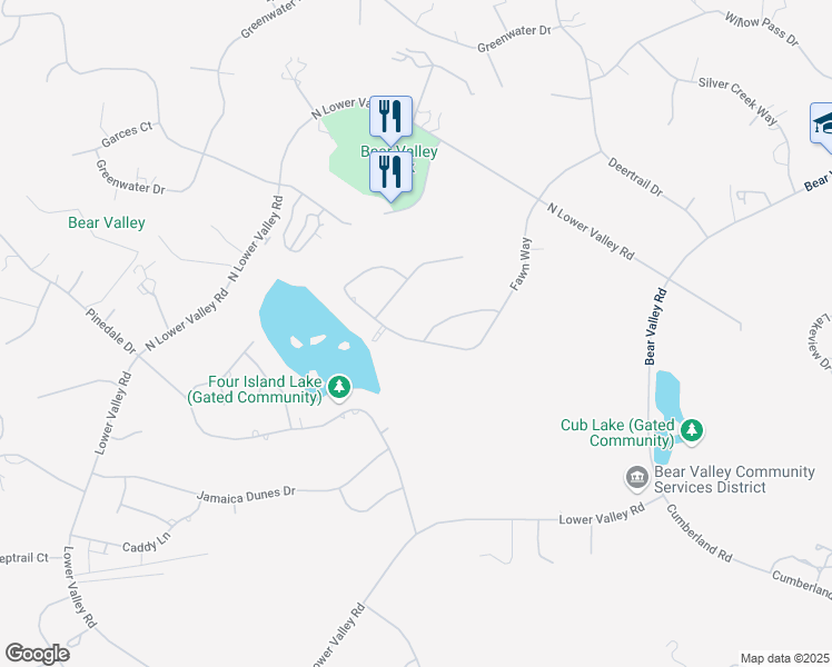 map of restaurants, bars, coffee shops, grocery stores, and more near 29451 Fawn Way in Tehachapi
