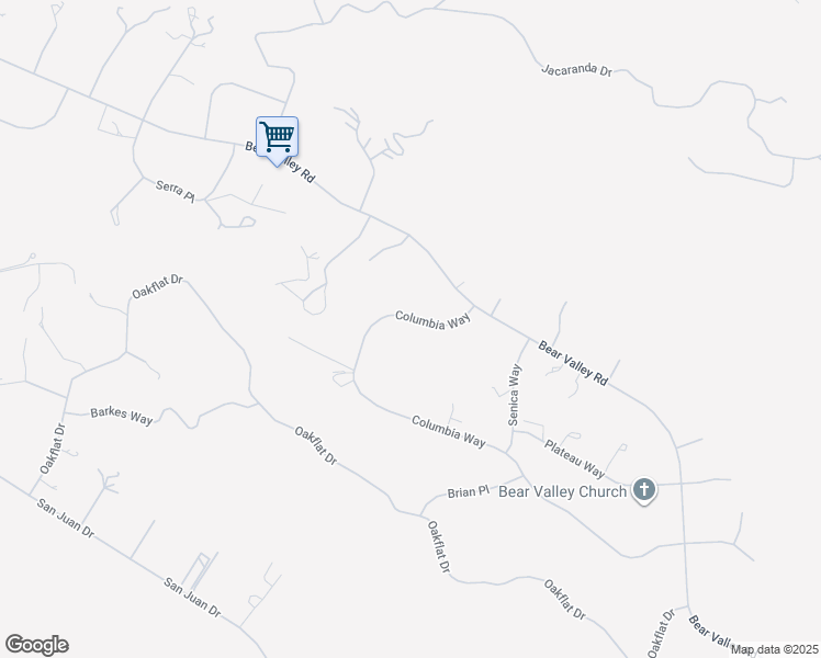 map of restaurants, bars, coffee shops, grocery stores, and more near 26931 Columbia Way in Tehachapi