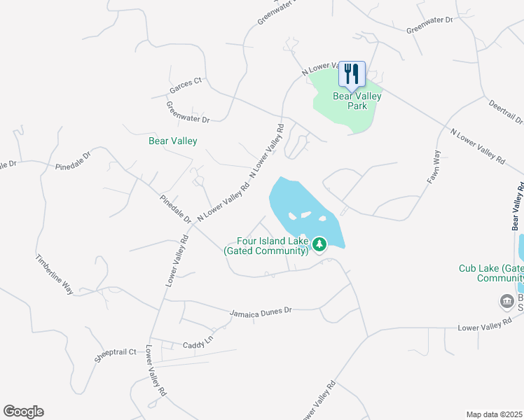 map of restaurants, bars, coffee shops, grocery stores, and more near 23941 Shoreline Court in Tehachapi