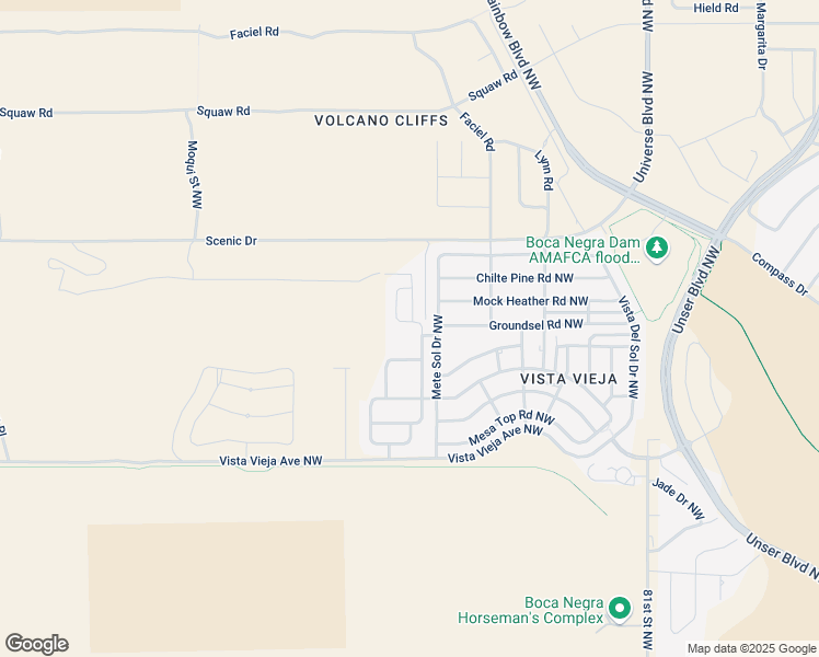 map of restaurants, bars, coffee shops, grocery stores, and more near 6900 Tierra Oscura Street Northwest in Albuquerque