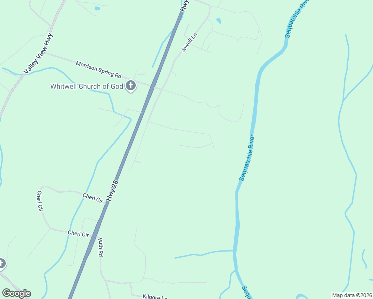 map of restaurants, bars, coffee shops, grocery stores, and more near 227 Fuzz Rollins Road in Whitwell