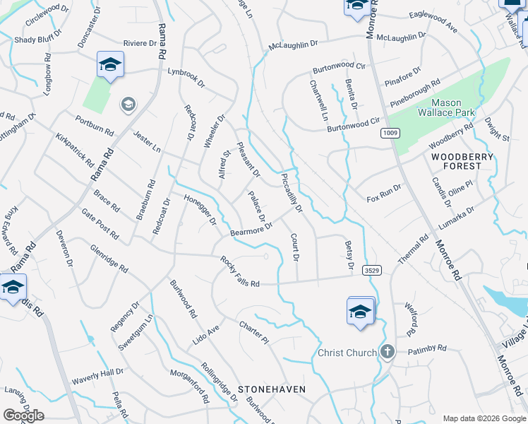 map of restaurants, bars, coffee shops, grocery stores, and more near 1316 Candle Court in Charlotte