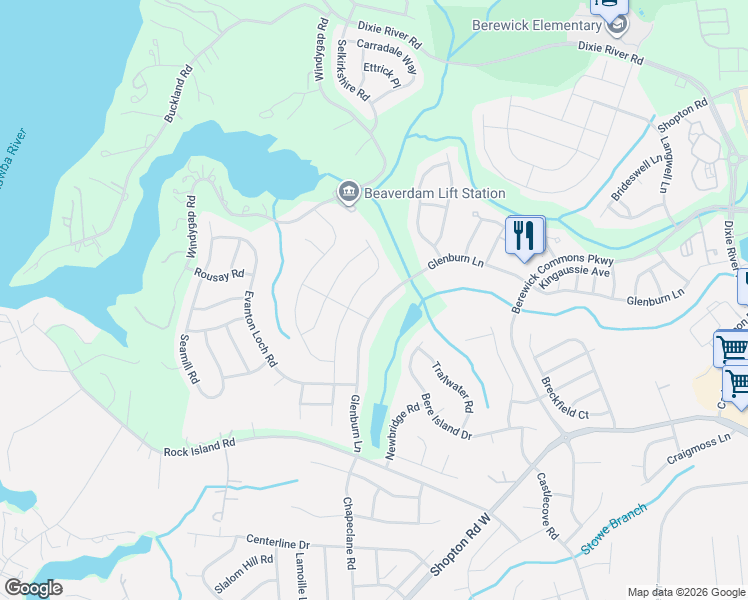 map of restaurants, bars, coffee shops, grocery stores, and more near 10025 Barrands Lane in Charlotte