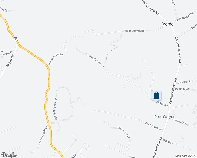 map of restaurants, bars, coffee shops, grocery stores, and more near 1398 Deer Canyon Road in Arroyo Grande