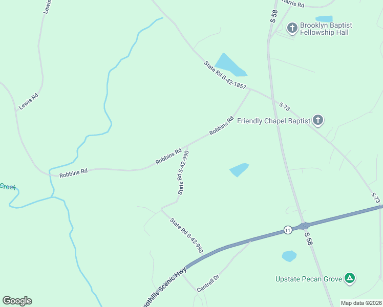 map of restaurants, bars, coffee shops, grocery stores, and more near 295 Robbins Road in Chesnee