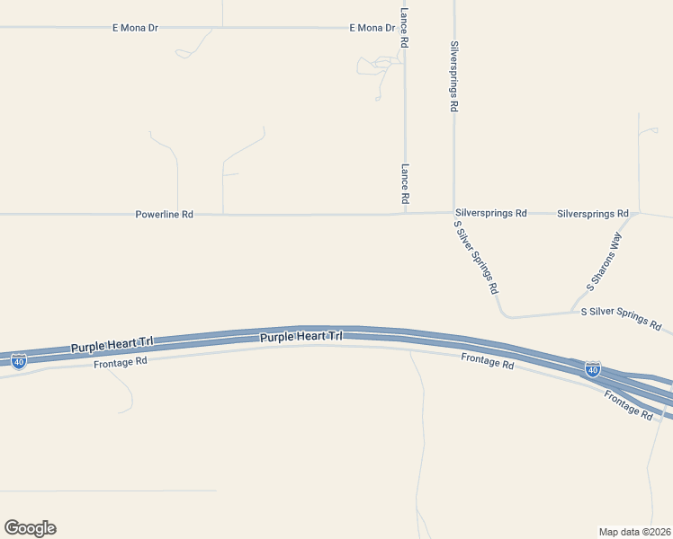map of restaurants, bars, coffee shops, grocery stores, and more near Purple Heart Trail in Kingman