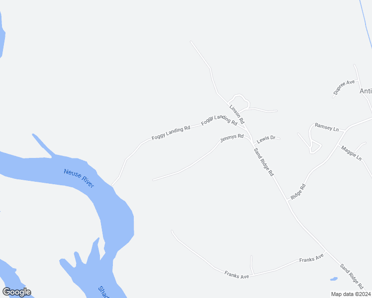 map of restaurants, bars, coffee shops, grocery stores, and more near 1917 Jimmys Road in New Bern
