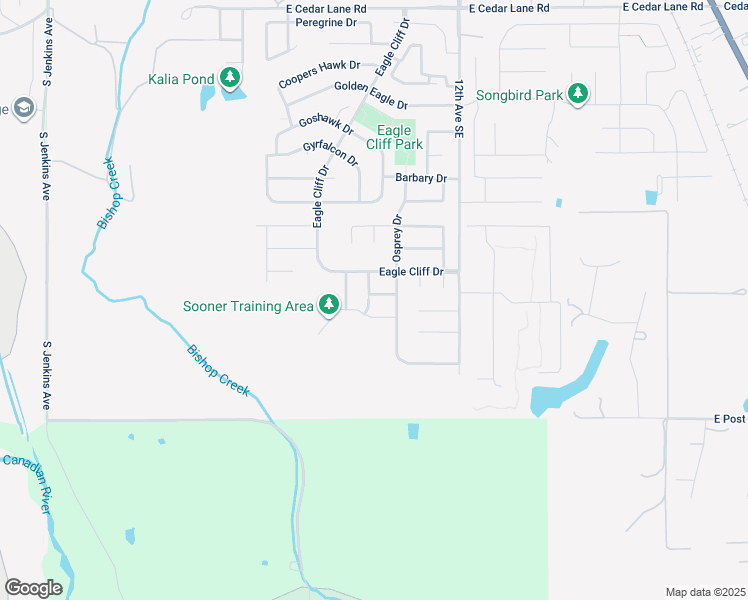 map of restaurants, bars, coffee shops, grocery stores, and more near 908 Barn Owl Street in Norman