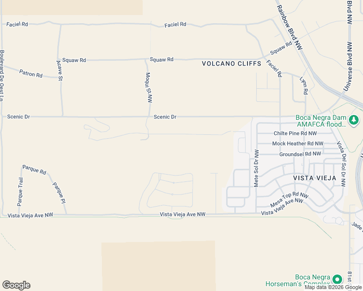map of restaurants, bars, coffee shops, grocery stores, and more near 99999 Villa Real Road in Albuquerque