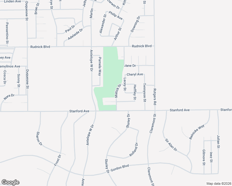 map of restaurants, bars, coffee shops, grocery stores, and more near Matick Drive in California City