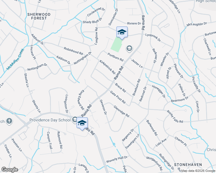 map of restaurants, bars, coffee shops, grocery stores, and more near in Charlotte