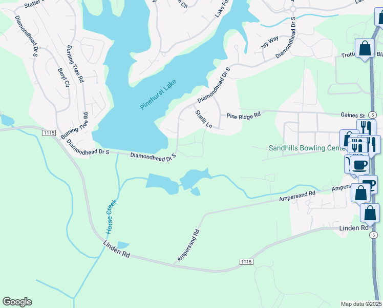 map of restaurants, bars, coffee shops, grocery stores, and more near 143 Floyd Way in Aberdeen