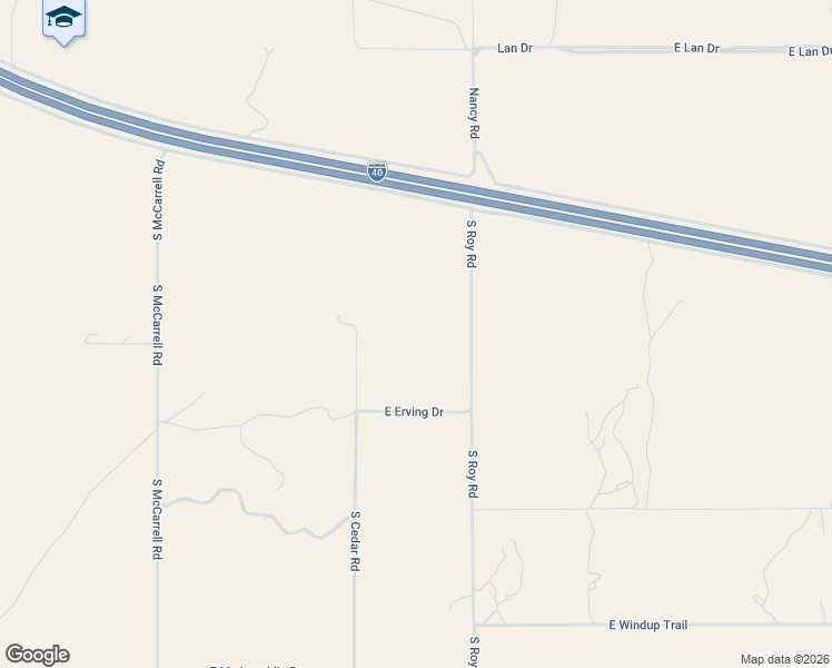 map of restaurants, bars, coffee shops, grocery stores, and more near 9903 East Erving Drive in Kingman