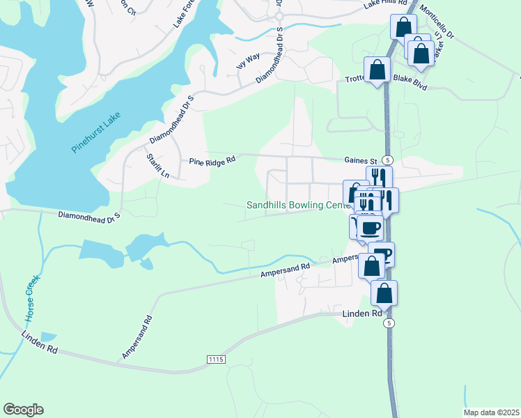 map of restaurants, bars, coffee shops, grocery stores, and more near McRae Street in Aberdeen