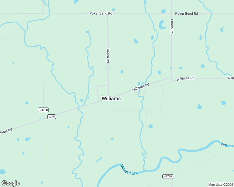map of restaurants, bars, coffee shops, grocery stores, and more near 164160 Williams Road in Cameron