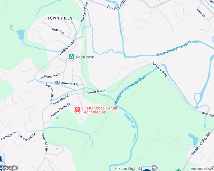map of restaurants, bars, coffee shops, grocery stores, and more near 1000 Olde Mill Lane in Middle Valley