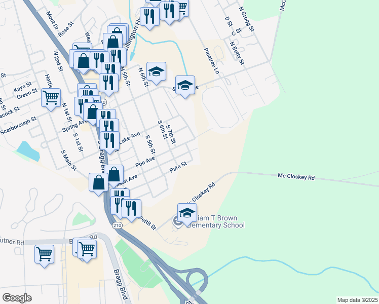 map of restaurants, bars, coffee shops, grocery stores, and more near 705 Wilson Ave in Spring Lake