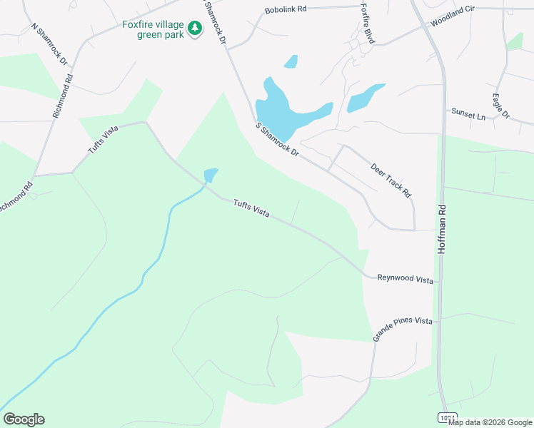 map of restaurants, bars, coffee shops, grocery stores, and more near Tufts Vista Road in Jackson Springs