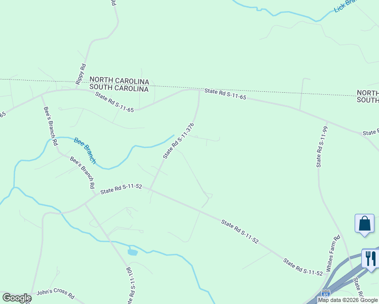map of restaurants, bars, coffee shops, grocery stores, and more near 121 Ridgecrest Drive in Blacksburg