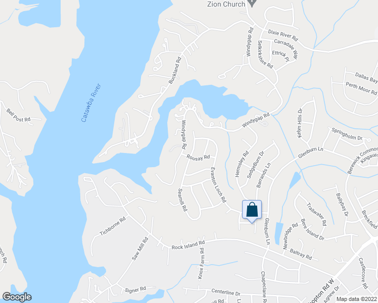 map of restaurants, bars, coffee shops, grocery stores, and more near in Charlotte