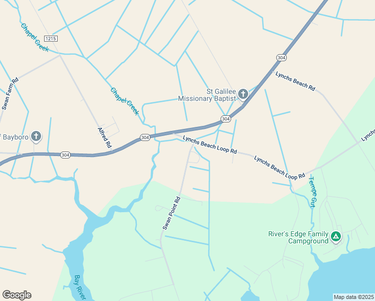 map of restaurants, bars, coffee shops, grocery stores, and more near 48 Longview Road in Bayboro