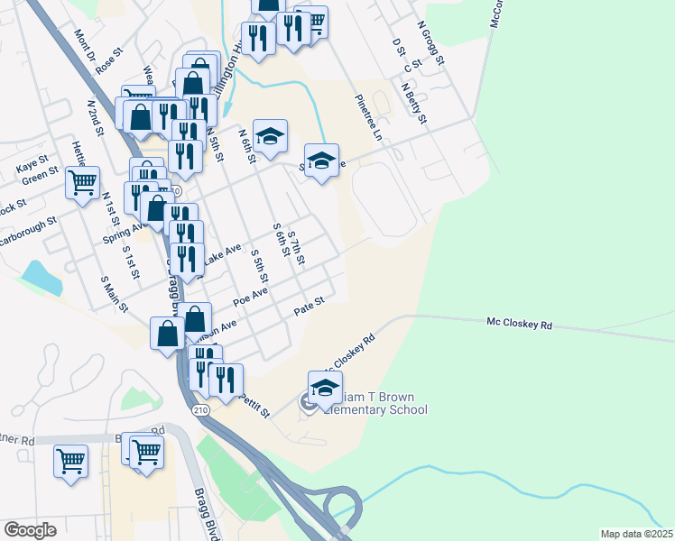 map of restaurants, bars, coffee shops, grocery stores, and more near 705 Wilson Avenue in Spring Lake