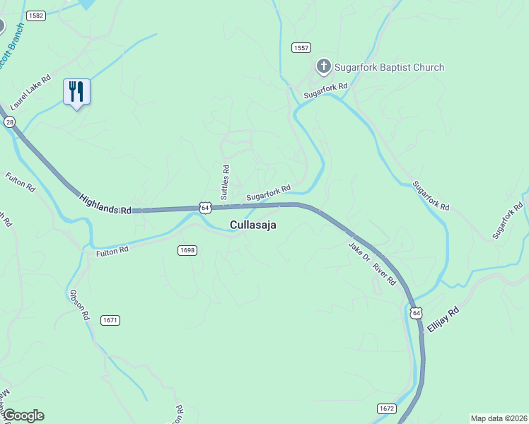 map of restaurants, bars, coffee shops, grocery stores, and more near 3804 Fulton Road in Franklin