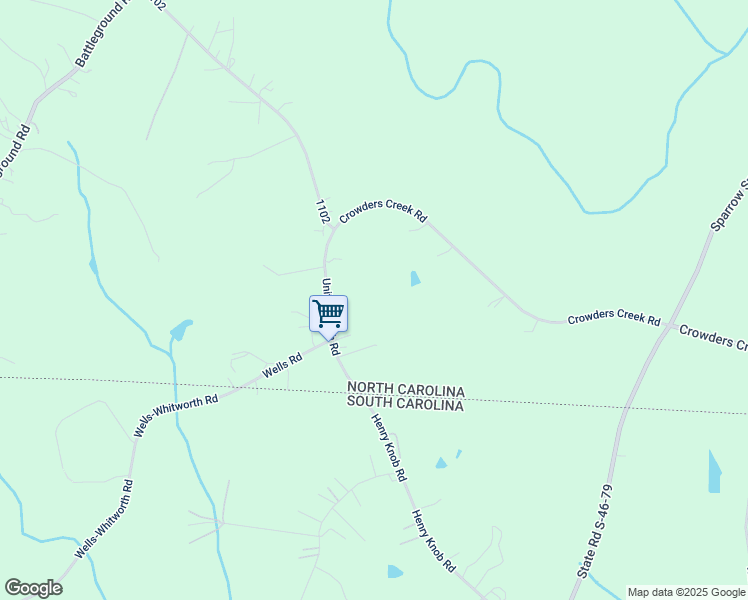 map of restaurants, bars, coffee shops, grocery stores, and more near 1021 Unity Church Road in Kings Mountain