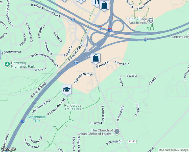 map of restaurants, bars, coffee shops, grocery stores, and more near in Flagstaff