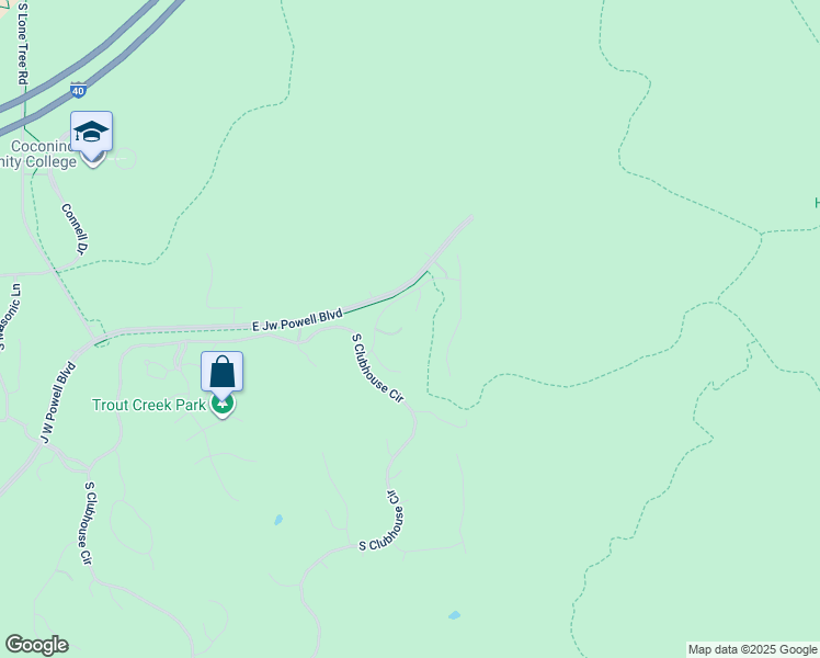 map of restaurants, bars, coffee shops, grocery stores, and more near 4201 South Clubhouse Circle in Flagstaff