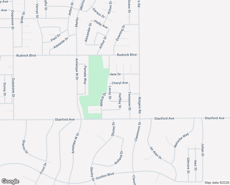 map of restaurants, bars, coffee shops, grocery stores, and more near Matick Drive in California City