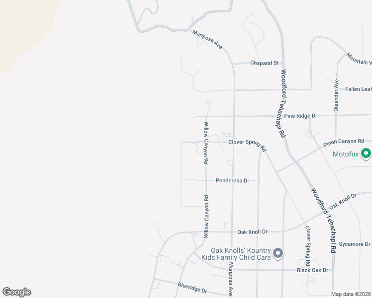 map of restaurants, bars, coffee shops, grocery stores, and more near 24087 Clover Spring Place in Tehachapi