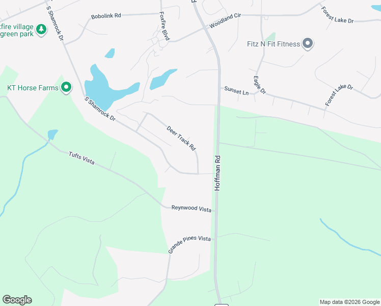 map of restaurants, bars, coffee shops, grocery stores, and more near 1 Deer Track Road in Jackson Springs