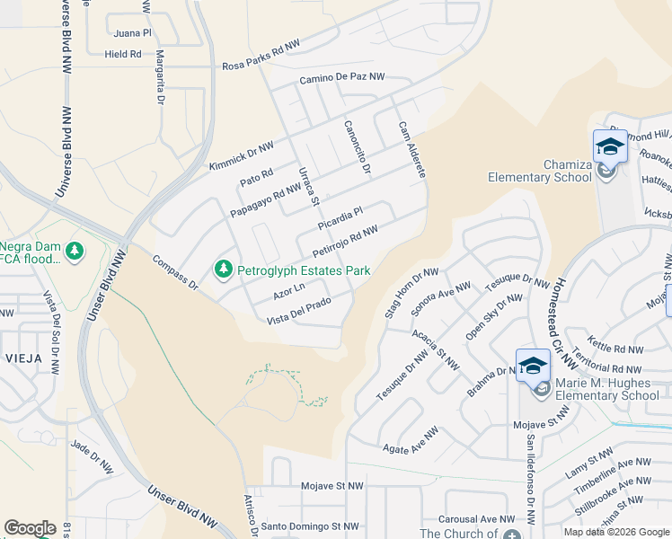 map of restaurants, bars, coffee shops, grocery stores, and more near 7823 Urraca Street in Albuquerque