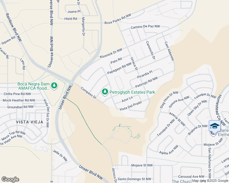 map of restaurants, bars, coffee shops, grocery stores, and more near 7923 Tiburon Hills Drive Northwest in Albuquerque