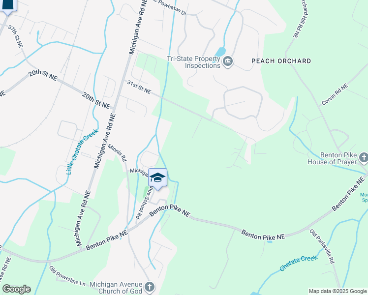 map of restaurants, bars, coffee shops, grocery stores, and more near 1928 31st Street Northeast in Cleveland