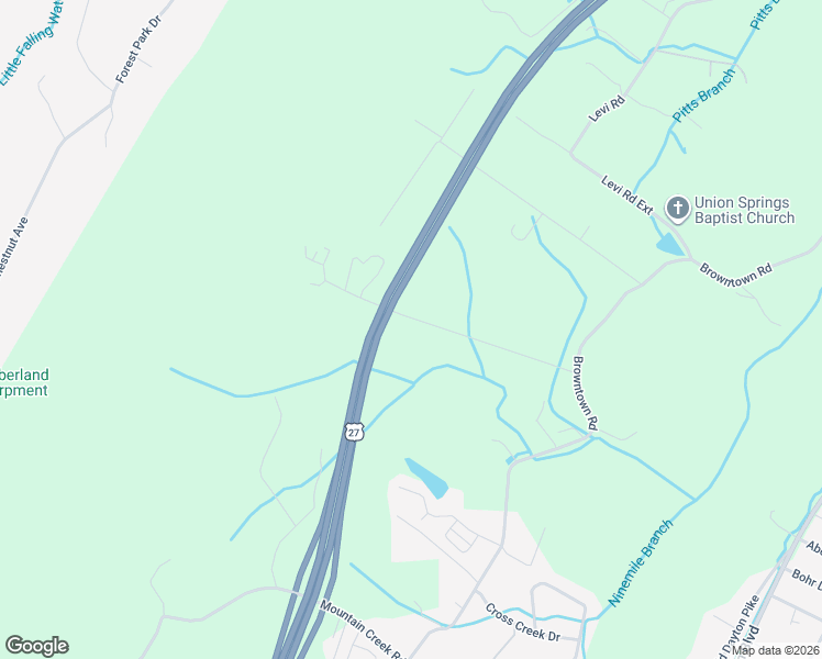 map of restaurants, bars, coffee shops, grocery stores, and more near 670 Courtney Lane in Chattanooga