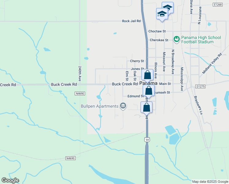 map of restaurants, bars, coffee shops, grocery stores, and more near 109 Julie Drive in Panama